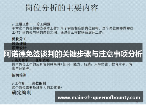 阿诺德免签谈判的关键步骤与注意事项分析